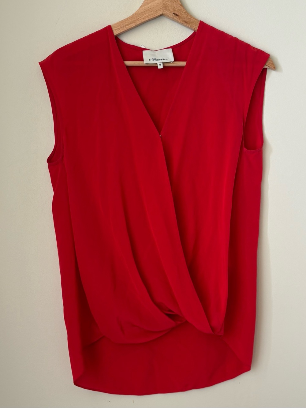 3.1 Phillip Lim silk draped top size XS/S